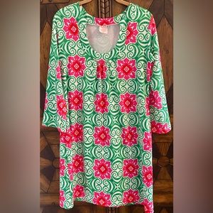 Parisou Ever-Dri Dress Paisley Floral Small by Michelle Parisou Green and Pink S